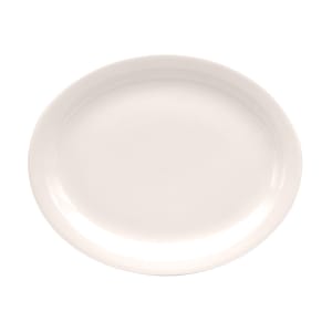 324-F9000000359 Oval Buffalo Platter - 11 1/2" x 9 1/2", Porcelain, Cream White