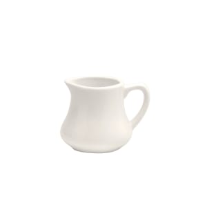 324-F9010000802 4 1/2 oz Buffalo Creamer w/ Handle - 4"H, Porcelain, Cream White