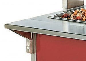 175-38994 60" Plate Rest for Cashier Station - Mounting Kit, 7" Surface Width