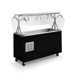 175-R3871660 60" Affordable Portable™ Cold Food Bar - (4) Pan Capacity, Floor Model, Black