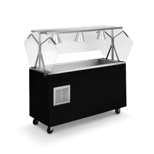 175-R3871760 60" Affordable Portable™ Cold Food Bar - (4) Pan Capacity, Floor Model, Black