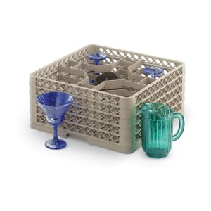 175-TR13KKKKKKK Traex® Full Size Glass Rack w/ (5) Compartments - (7) Extenders, Beige