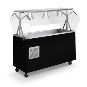 175-R38716 60" Affordable Portable™ Cold Food Bar - (4) Pan Capacity, Floor Model, Black
