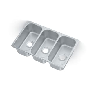 002-120653 (3) Compartment Drop in Sink - 6 1/8" x 12 1/8"