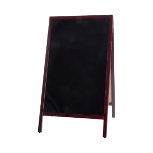 080-MBAF4 Sidewalk Marker Board w/ Pine Frame, (6) Markers & (1) Eraser, Mahogany