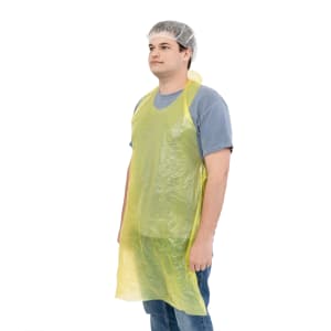 285-DAY2846 Disposable Embossed Poly Apron - 28" x 46", Yellow
