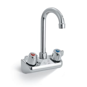 002-2613 Splash Mount Faucet - Gooseneck Spout, 4" Centers