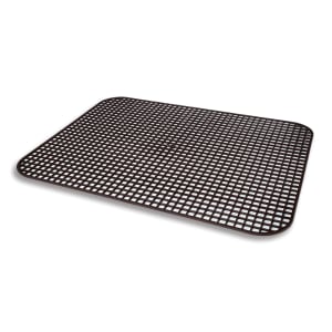 175-1612 Rectangular Anti-Skid Tray Mats - 12 1/2" x 16 1/8", Chocolate Brown