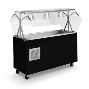175-R3871546 46" Affordable Portable™ Cold Food Bar - (3) Pan Capacity, Floor Model, Black
