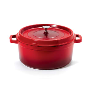 284-CA006RBKCC 6 1/2 qt Ceramic Coated Aluminum Dutch Oven, Red