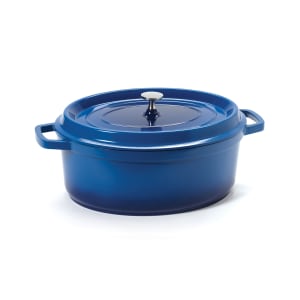 284-CA007CBBKCC 6 1/2 qt Ceramic Coated Aluminum Dutch Oven, Cobalt Blue