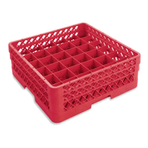 175-TR7CA02 Rack-Master Glass Rack w/ (36) Compartments - (2) Extenders, Red
