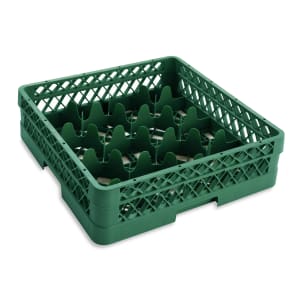 175-TR18A19 Rack Max Glass Rack w/ (12) Compartments - (1) Extender, Green