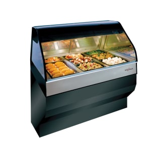 139-ED3SYS48BLK208 48" Full Service Countertop Heated Display Case - 208v