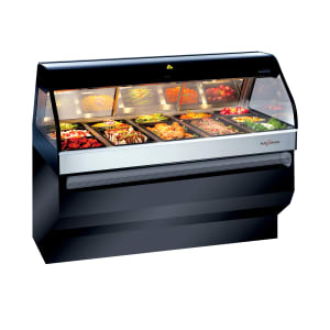 139-ED3SYS72BLK208 72" Full Service Countertop Heated Display Case - 208v