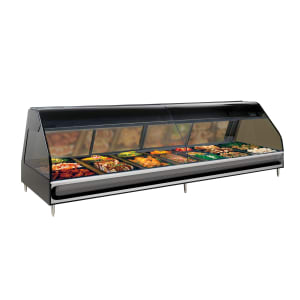 139-ED396BLK208 96" Full Service Countertop Heated Display Case - 208v