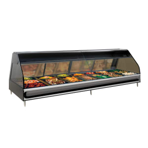 139-ED396BLK240 96" Full Service Countertop Heated Display Case - 240v