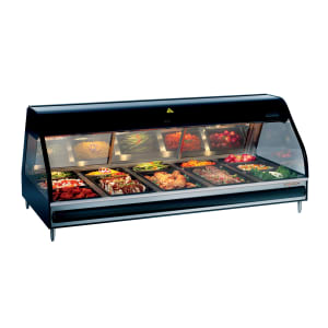 139-ED372BLK240 72" Full Service Countertop Heated Display Case - 240v
