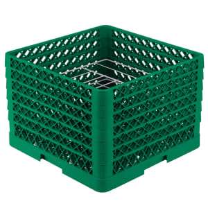 175-PM0912619 Dishwasher Rack - 9 Plate Capacity, 6 Extenders, Green