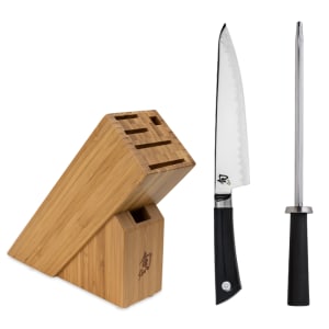 194-VBS3310 3 Piece Sora Knife Set w/ Wooden Block