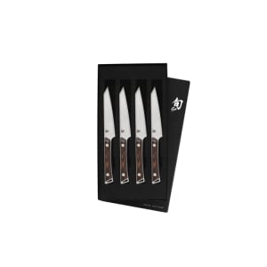 194-SWTS0430 4 Piece Kanso Steak Knife Set w/ Tagayasan Wood Handle, Stainless Steel