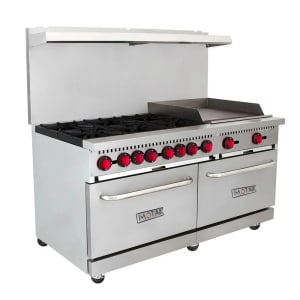 895-CR10G24N 60" 6 Burner Gas Range w/ Griddle & (2) Standard Ovens, Convertible