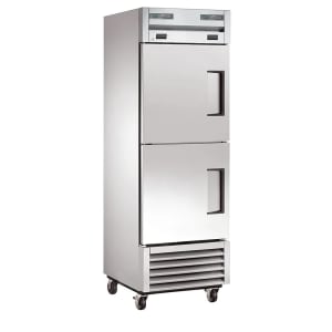 598-T23DTLH 27 1/16" One Section Commercial Combo Refrigerator Freezer - Solid Doors, Dual Temp, 115v