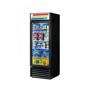 598-GDM23FBKLH 27" One Section Display Freezer w/ Left Hinged Swing Door - Bottom Mount Compressor, Black, 115v