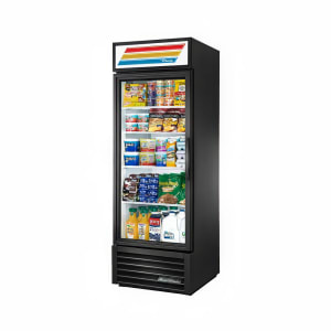 598-GDM23LDLHBK 27" GDM Series One Section Glass Door Merchandiser - (1) Left Hinged Door, Black, 115v