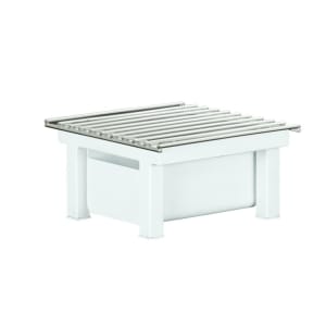 151-13481215 10 1/4" Square Chafer Alternative - 4"H, Metal, White