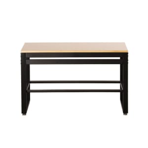 151-223503871 Merchandising Table w/ Blonde Top & Metal Frame - 38"W x 18"D x 27 7/8"H