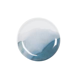 151-223517117 7" Round Melamine Dinner Plate, White/Blue