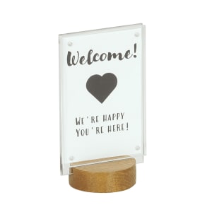 151-228014699 4" Tabletop Menu Card Holder - Rustic Pine Wood
