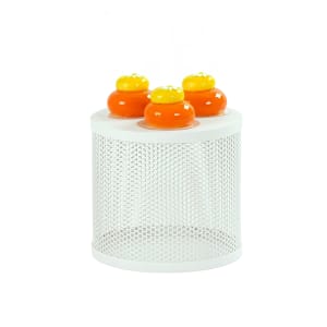 151-22916715 7 1/2" Round Display Riser - 7"H, Metal, White