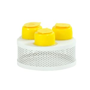 151-22916315 7 1/2" Round Display Riser - 3"H, Metal, White