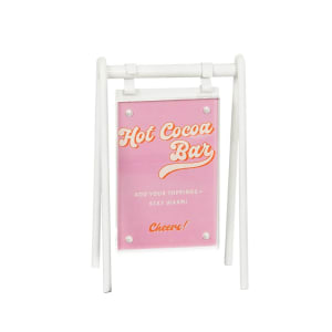 151-231604715 Tabletop Sign Holder - 5 1/2" x 10", Metal, White