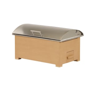 151-23429122 Full Size Chafer w/ Hinged Lid & Chafing Fuel Heat - Upcycled Rice Hulls