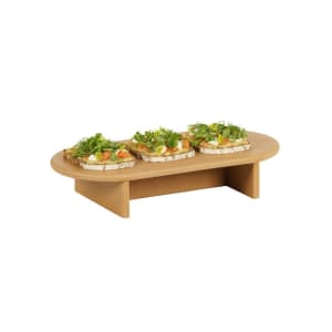 151-234373122 Oval Display Riser - 16"L x 8"W x 3"H, Upcycled Rice Hulls