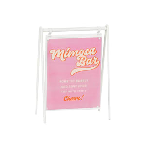 151-2316081115 Tabletop Sign Holder - 9 1/2" x 15", Metal, White