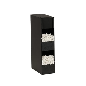 151-2342213 2 Compartment Straw Holder - 6" x 11 1/2" x 23 1/2", ABS, Black