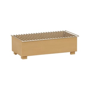 151-23432122 Rectangular Chafer Alternative - 20"W x 10"D x 6"H, Upcycled Rice Hulls, Brown