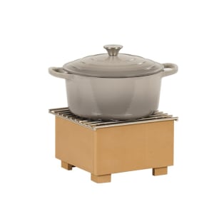 151-23431122 10" Square Chafer Alternative - 6"H, Upcycled Rice Hulls, Brown