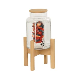 151-234442INF122 2 gal Beverage Dispenser w/ Infuser - Acrylic Container, Brown Base