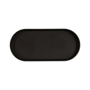 151-2400313613 13" x 6" Oval Hudson Platter - Melamine, Black