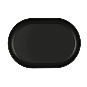151-2400513913 13" x 9" Oval Oslo Platter - Melamine, Black