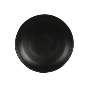 151-240311113 11" Round Melamine Hand Thrown Plate, Black