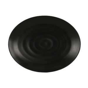 151-2405811813 11" x 8" Oval Hand Thrown Platter - Melamine, Black