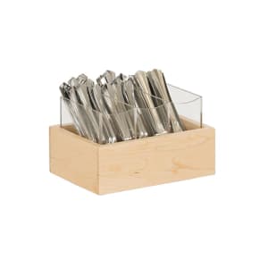 151-340871 3 Compartment Flatware Holder - 9" x 6", ABS, Blonde