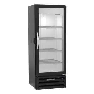 118-MMF12HC1BIQ 24 1/8" One Section Display Freezer w/ Swing Door - Bottom Mount Compressor, Black, 115v