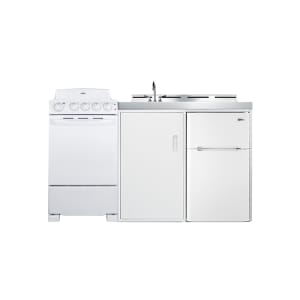162-ACK60COILW 58 5/8" Kitchenette w/ Sink, Electric Coil Range, & Refrigerator/Freezer - White, 115v/1ph